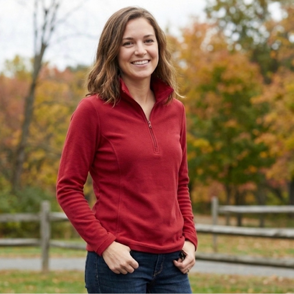 Lady Hagen Crimson Quarter-Zip Sweatshirt